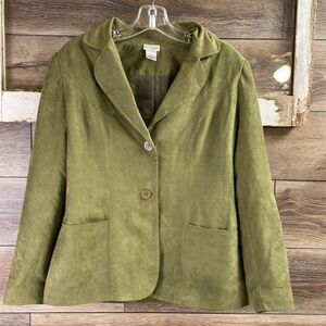 Kim Rogers Signature Ladies Blazer Jacket, Size Medium, Green